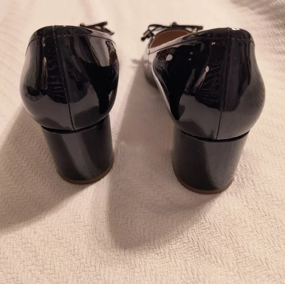 KATE SPADE Bette Black Patent Leather Block Heel Pump size 6.5 - Picture 3 of 6